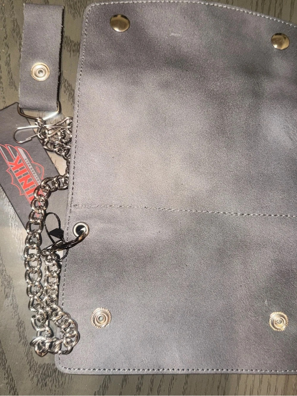Gray Chain Strap Crossbody Clutch - Unbranded